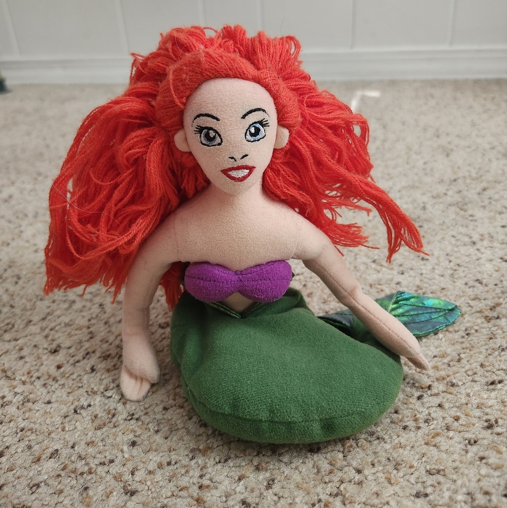 Disney The Little Mermaid Ariel Vintage Beanie Stuffed Animal